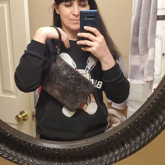 Patricia Nash Tooled Leather Flower Wistlet in Metallic Silver - Picture 16 of 16